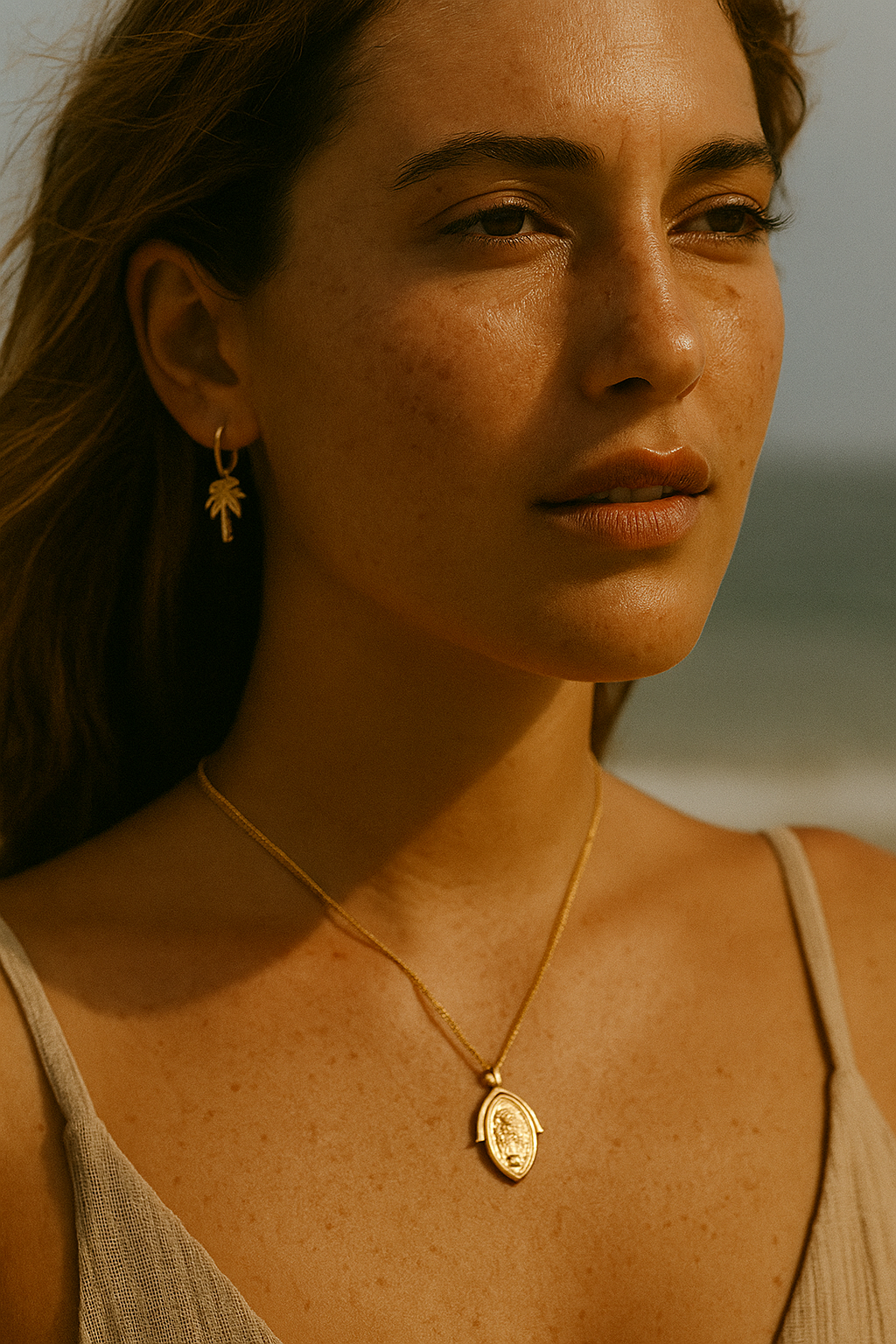 Shimmer Palm Tree Earrings