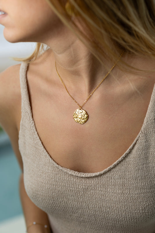 Golden Tide Medallion Necklace