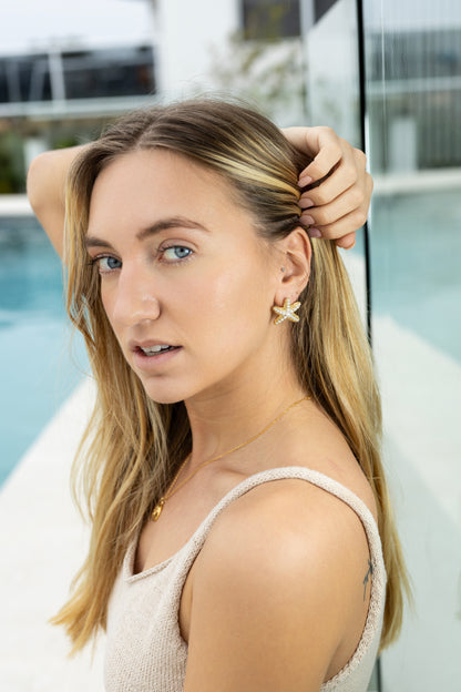 Pearl Starfish Earrings
